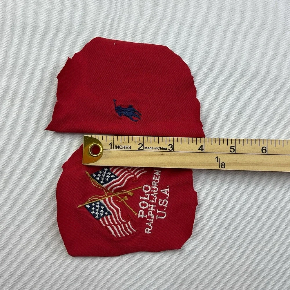 Polo Ralph Lauren Flag Patch Sew-On Vintage Style USA Lot Of 2